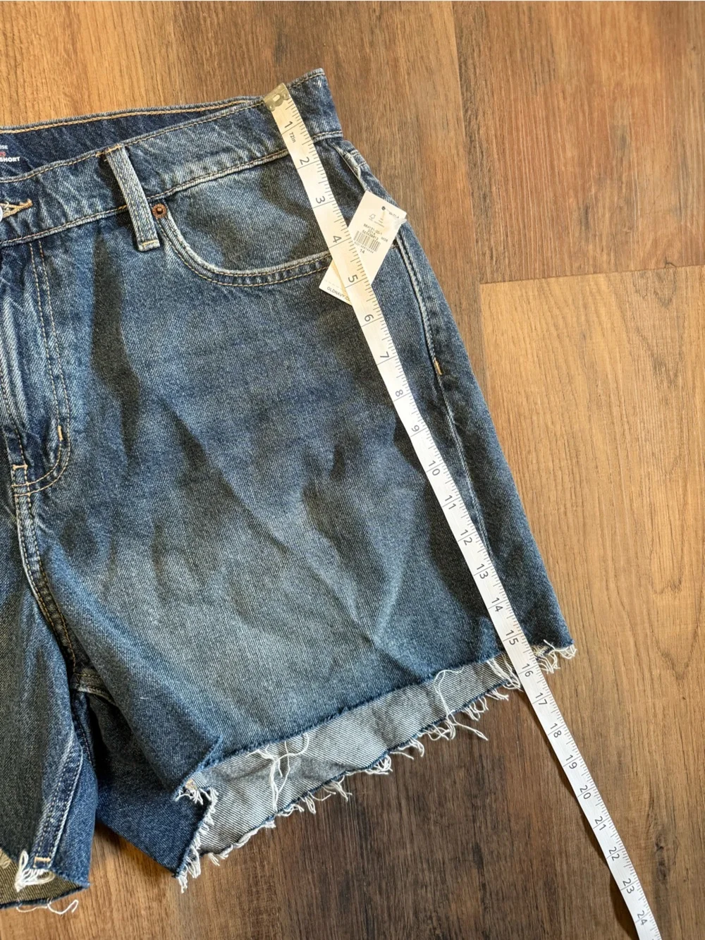 Old Navy Curvy High-Waisted Baggy Jean Cut-Off Shorts -- 5-inch inseam